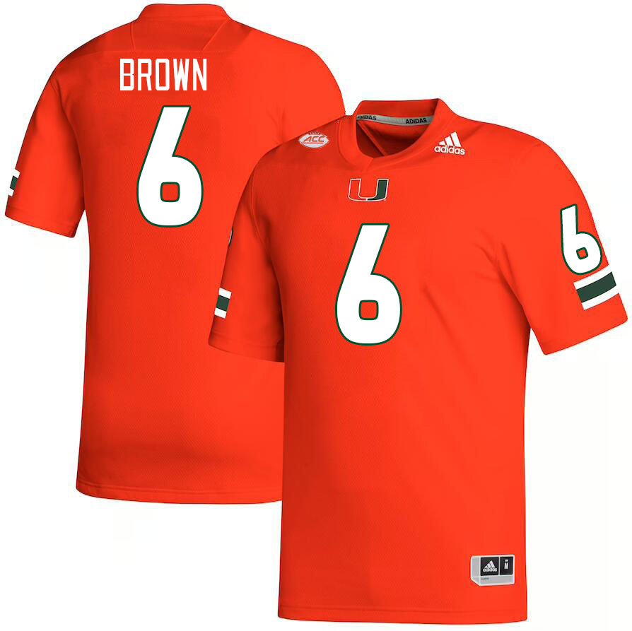 Men #6 Damari Brown Miami Hurricanes College Football Jerseys Stitched Sale-Orange